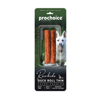 Prochoice Duck Roll Thin, Ördek Derili Köpek Ödül Çubuğu 2 parça 1